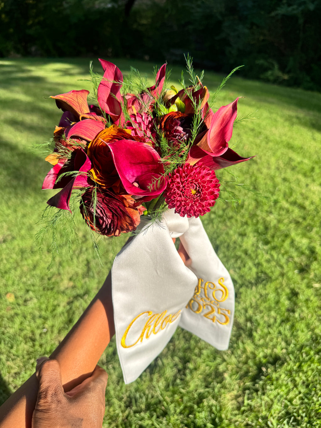 Custom Monogrammed Bouquet Sash