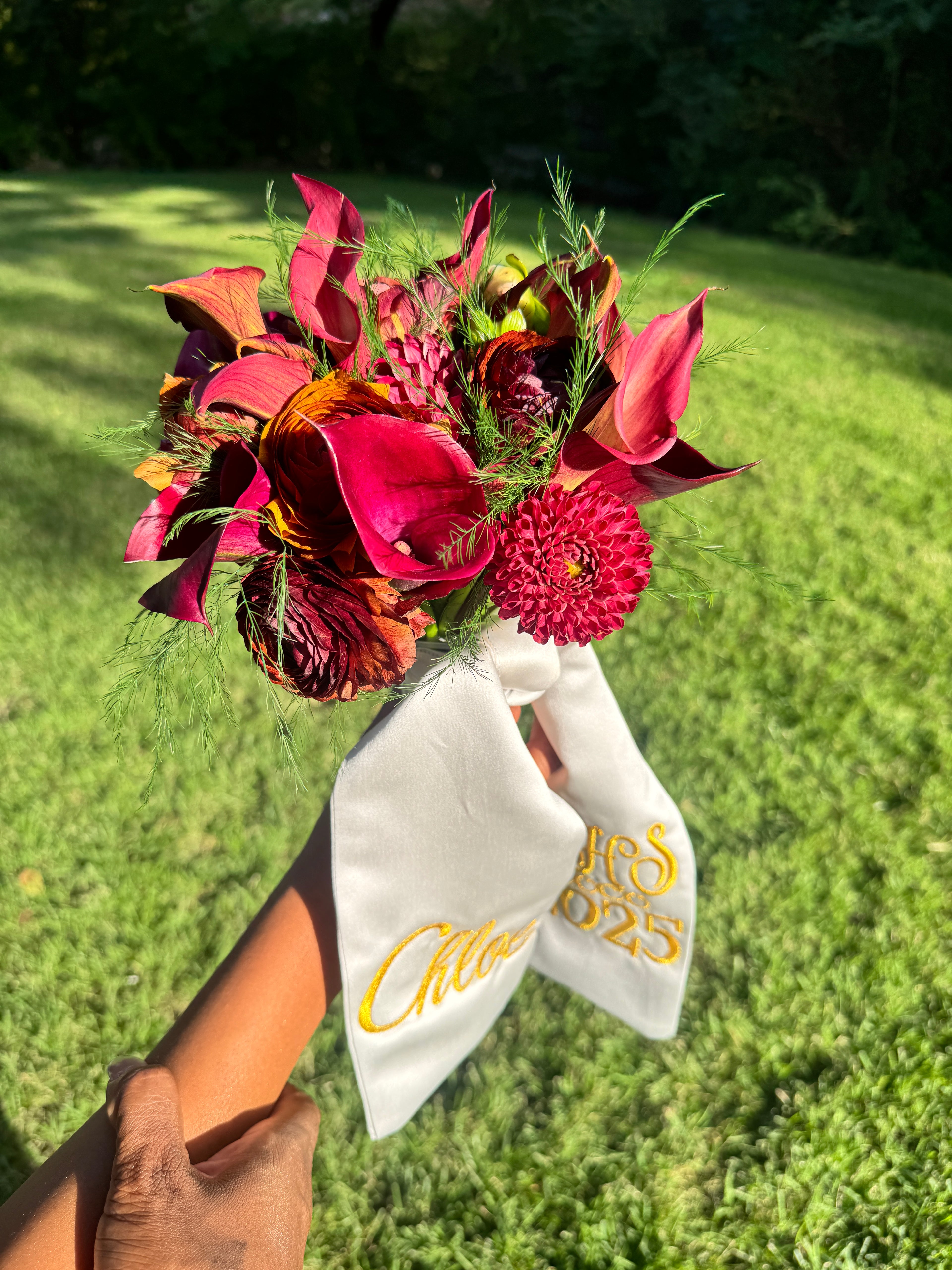 Custom Monogrammed Bouquet Sash