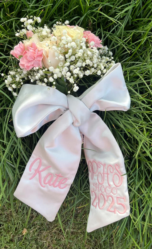 Custom Monogrammed Bouquet Sash