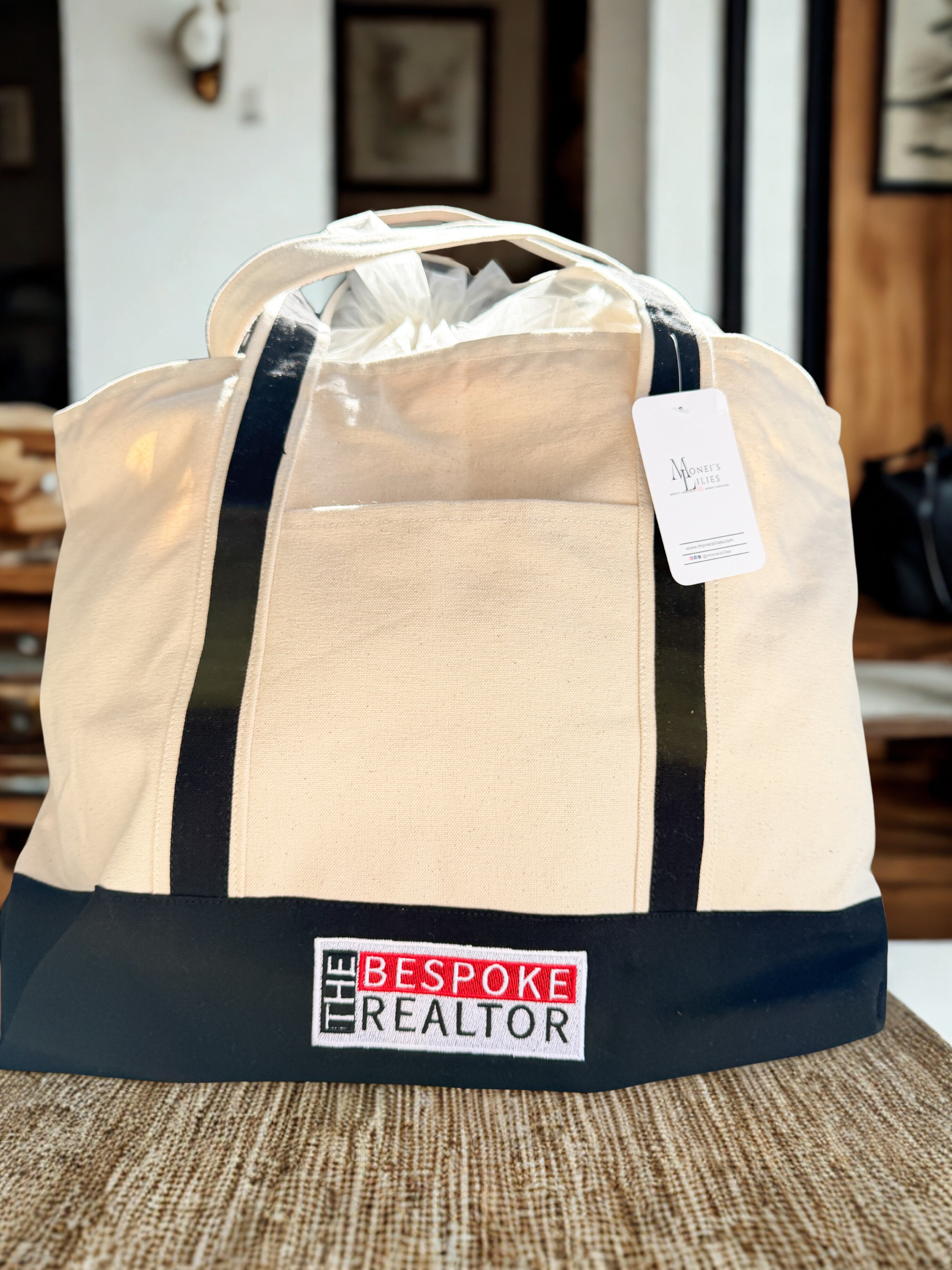 Custom Logo Embroidered Canvas Tote