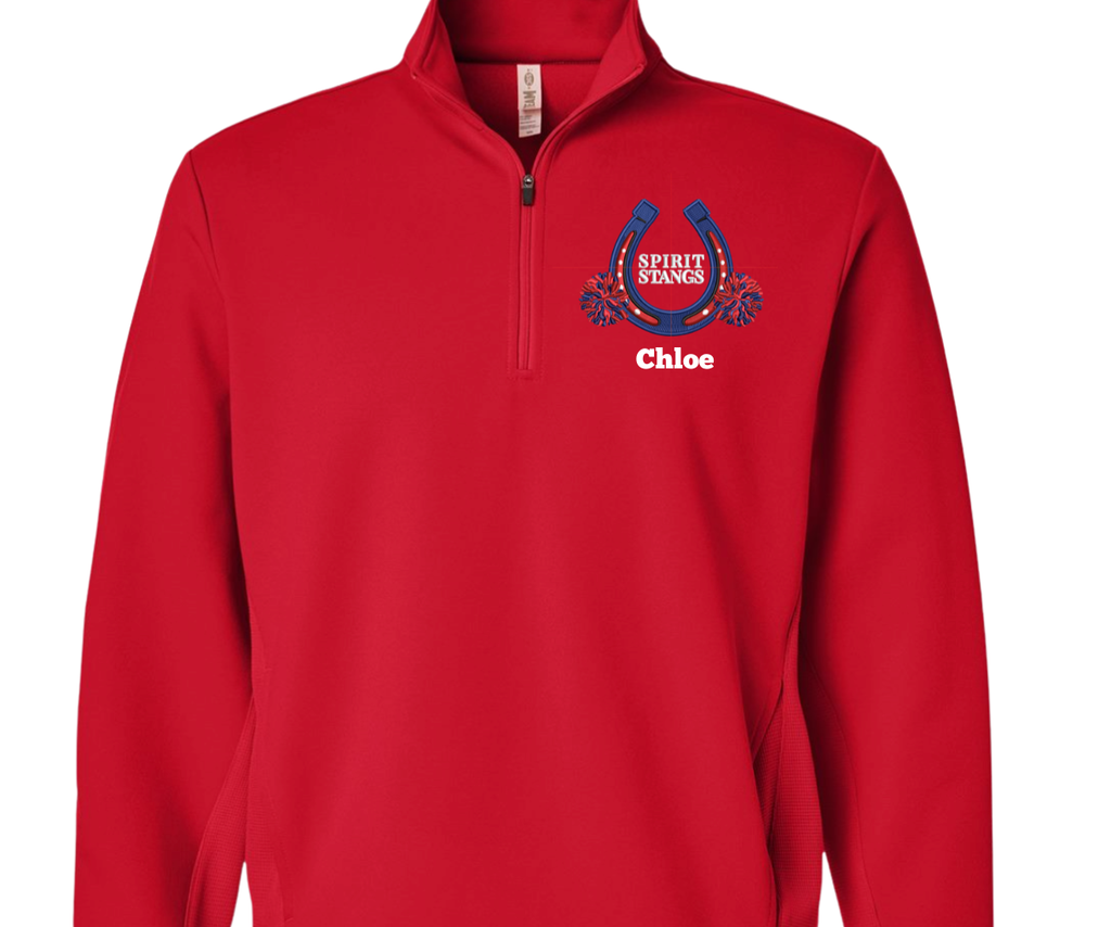Pearce Spirit Stang Quarter Zip | Custom Embroidered Game Day Pullover